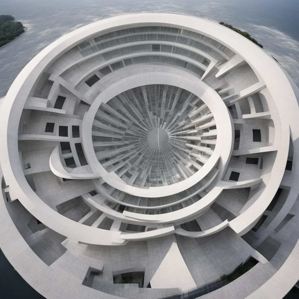 circular modern architecture building  confident engaging wow artstation art 3