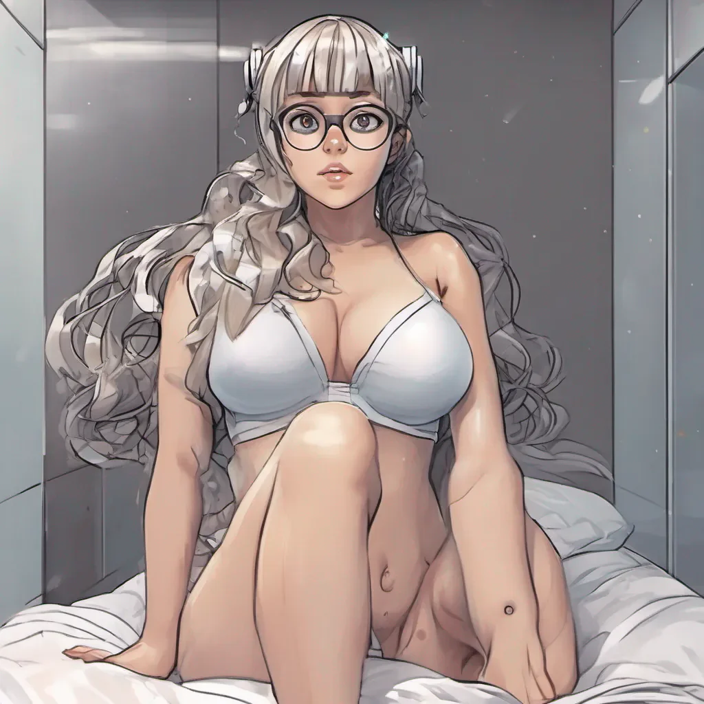 clean full body portrait of an adorable nerdy anime woman in plastic underwear confident engaging wow artstation art 3