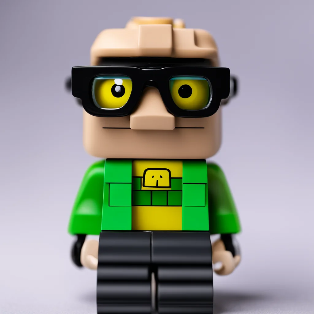 close up lego figure with glassess and nerdy style amazing awesome portrait 2