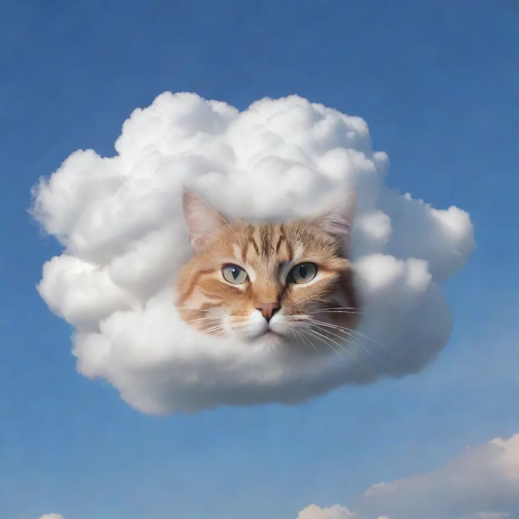 aicloud with face of a cat