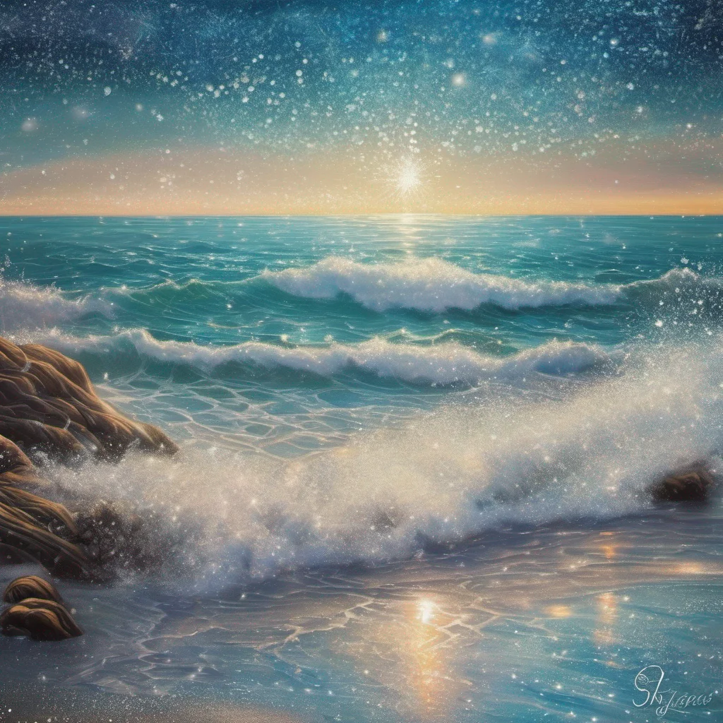aicoastal beach fantasy art water shimmer glitter sparkle ocean good looking trending fantastic 1