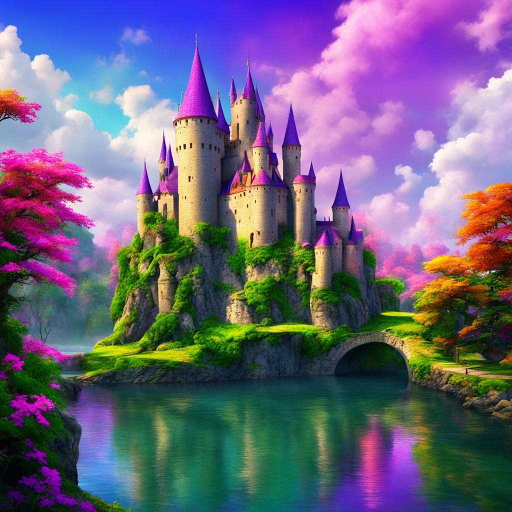 colorful amazing castle epic fantasy castle moat amazing awesome portrait 2