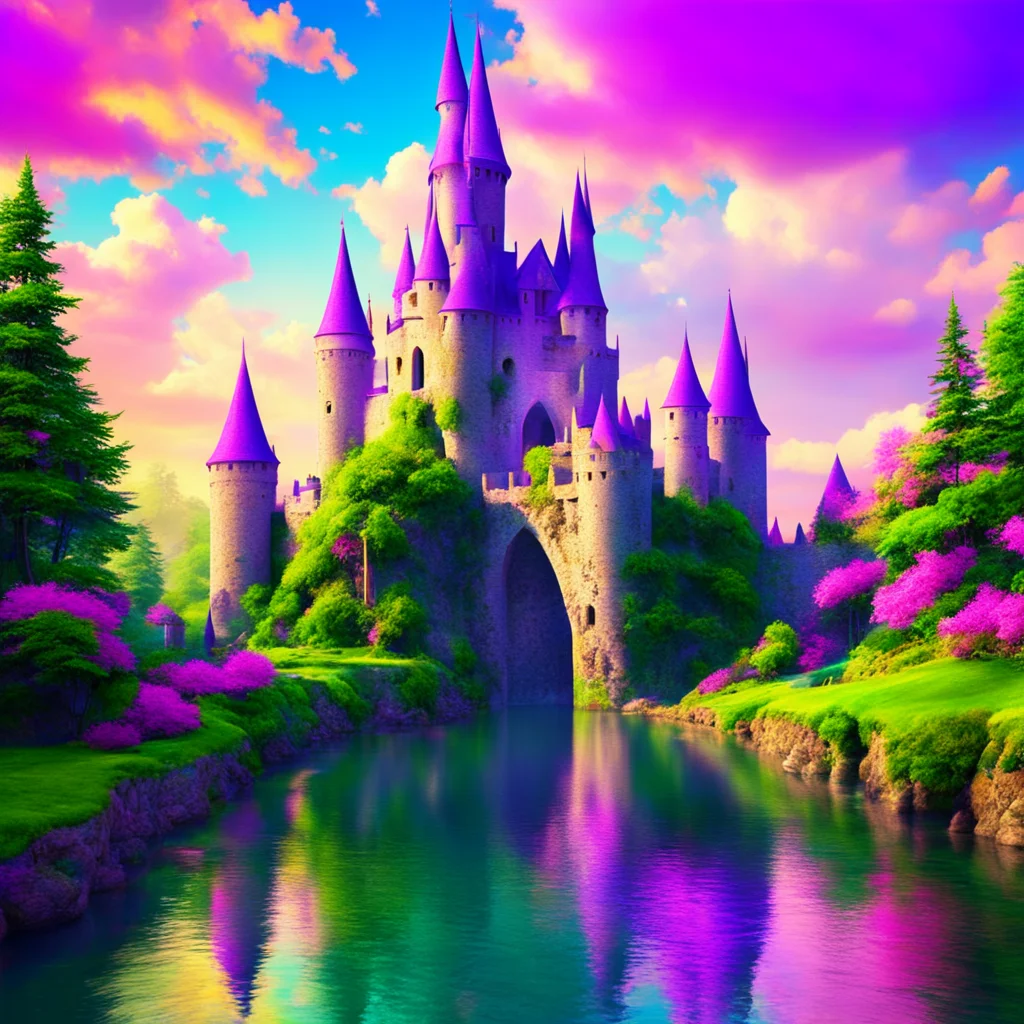colorful amazing castle epic fantasy castle moat confident engaging wow artstation art 3