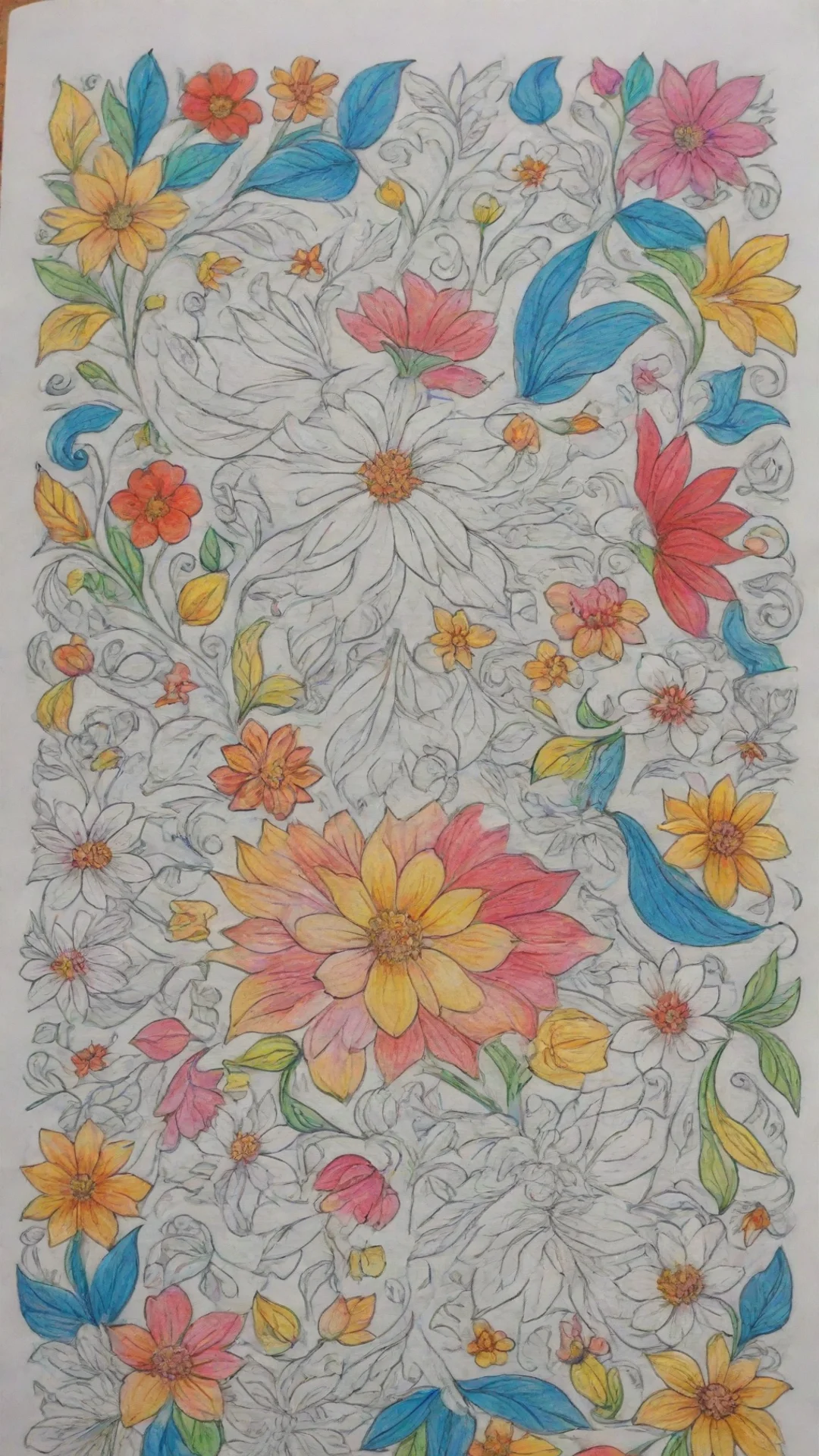 coloring book page tall