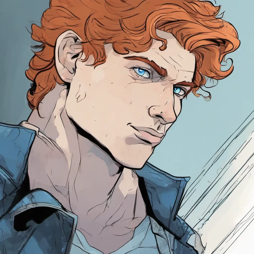 comic book art style portrait of a man with ginger hair and blue eyes amazing awesome portrait 2