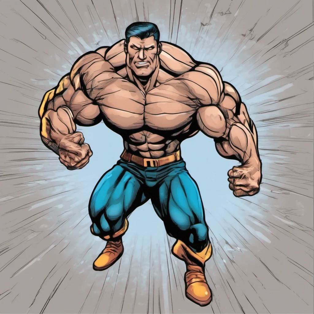 comic book muscular man