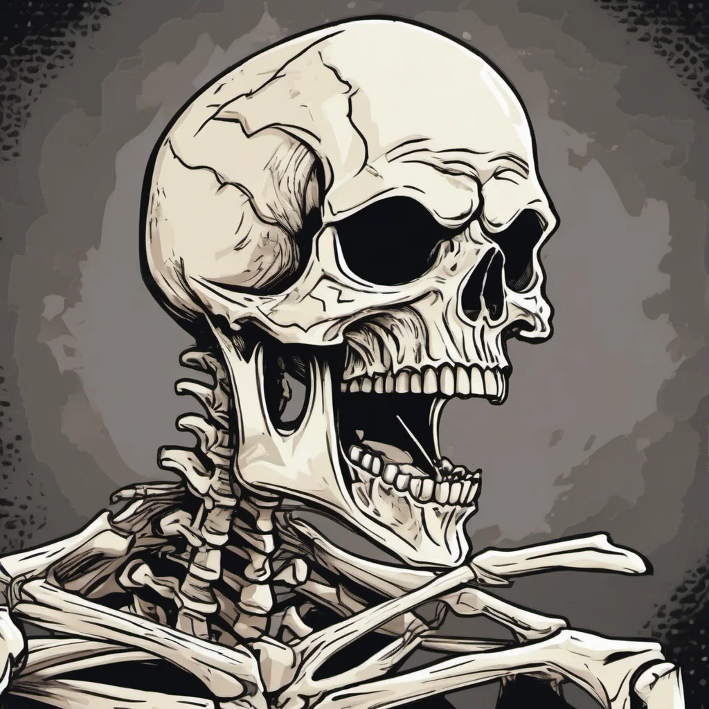 comic book skeleton head open mouth amazing awesome portrait 2