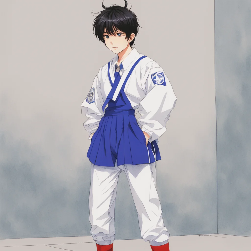 aicomic book takeshi hamaoka high school boy wearing sailor suit and pants anime fantasy art good looking trending fantastic 1