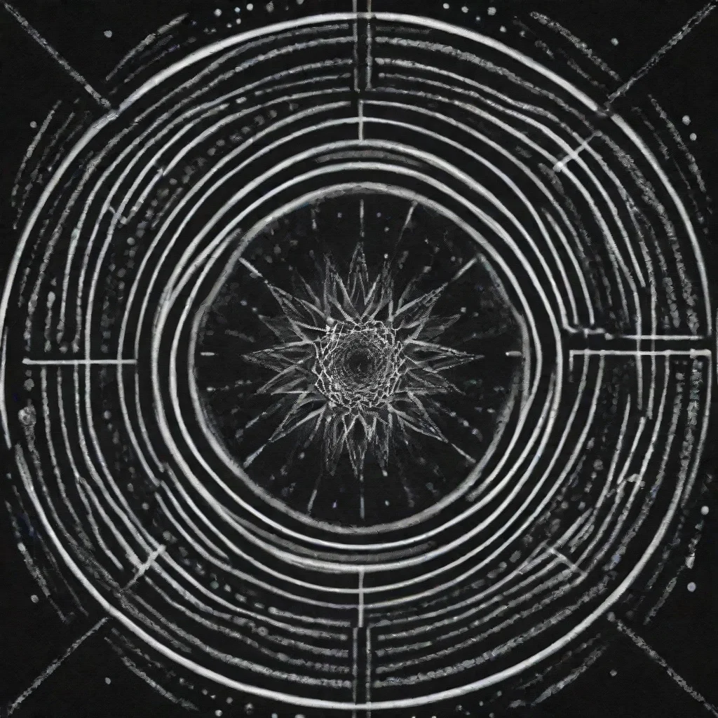 complex unknown symbols symmetrical lines dots vector clip art  black and white ascending