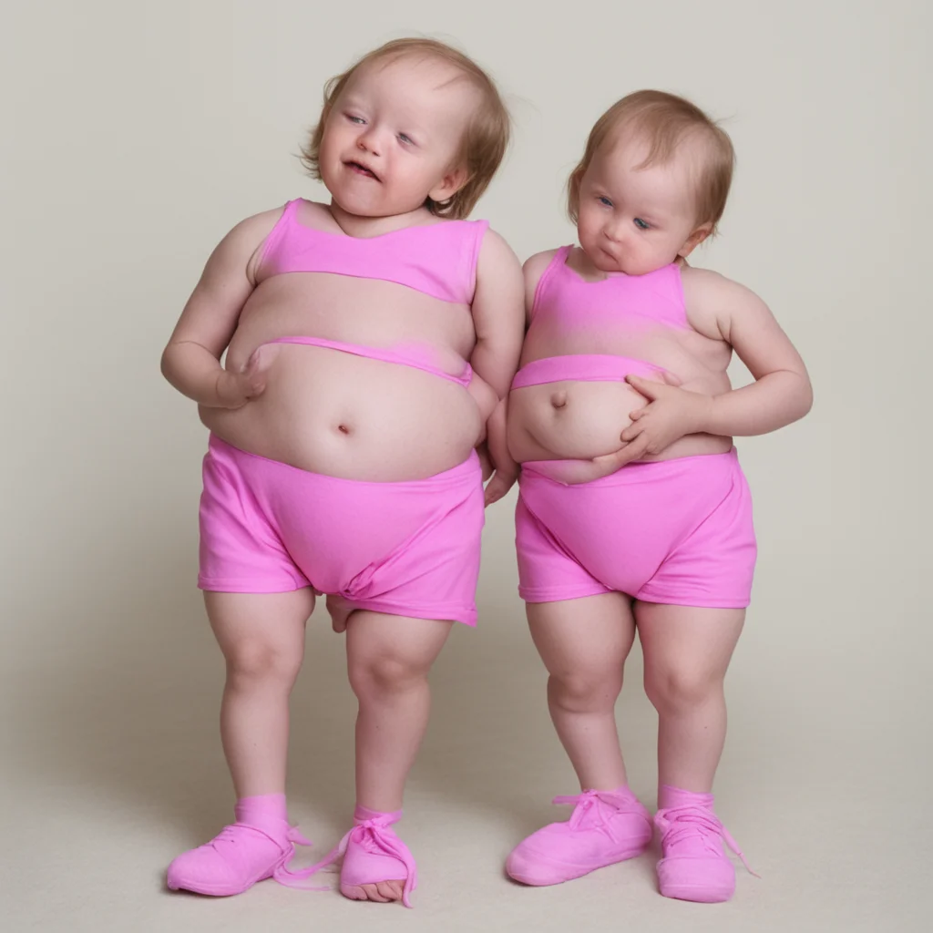 aiconjoined twins stuck at their belly amazing awesome portrait 2