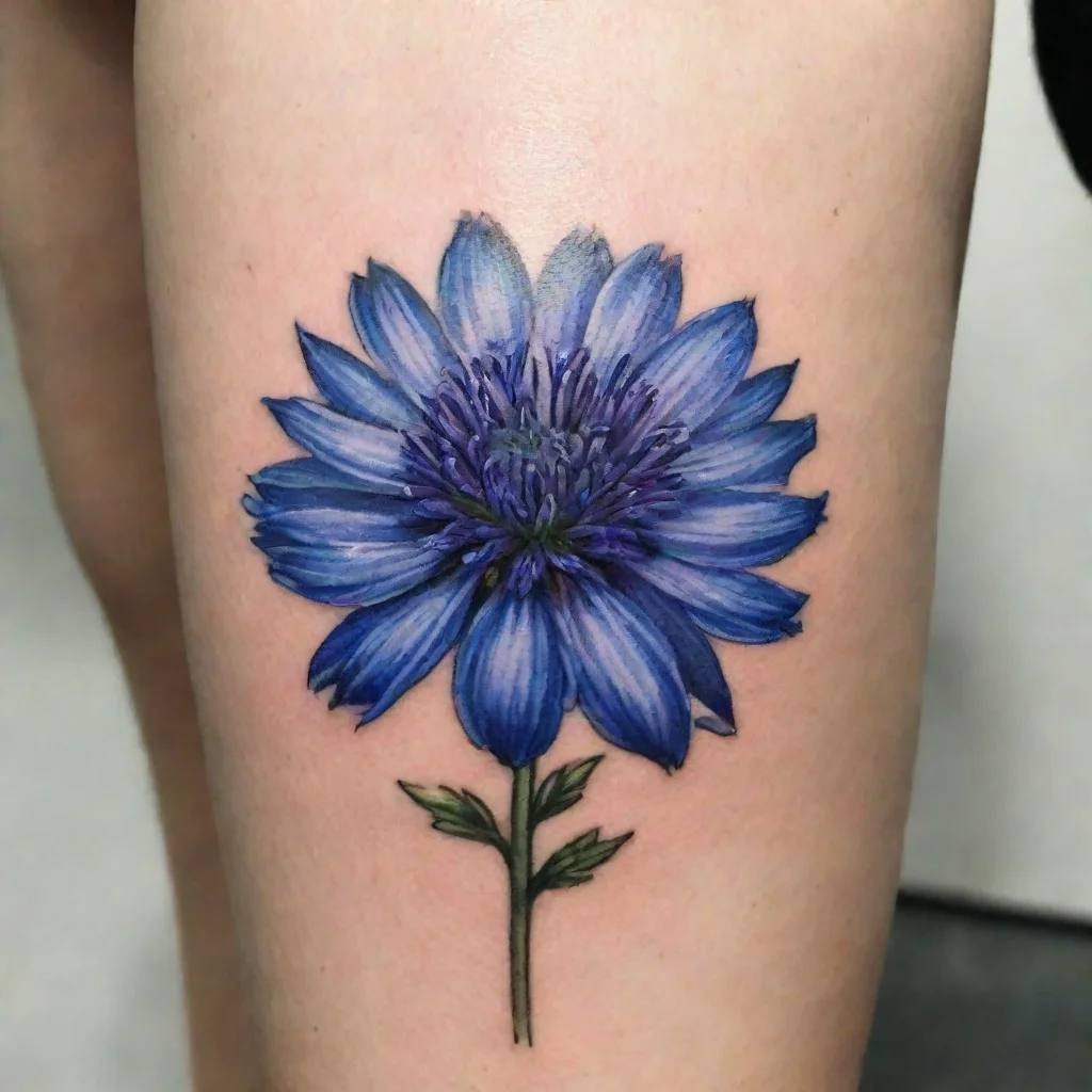 aicornflower fine line tattoo