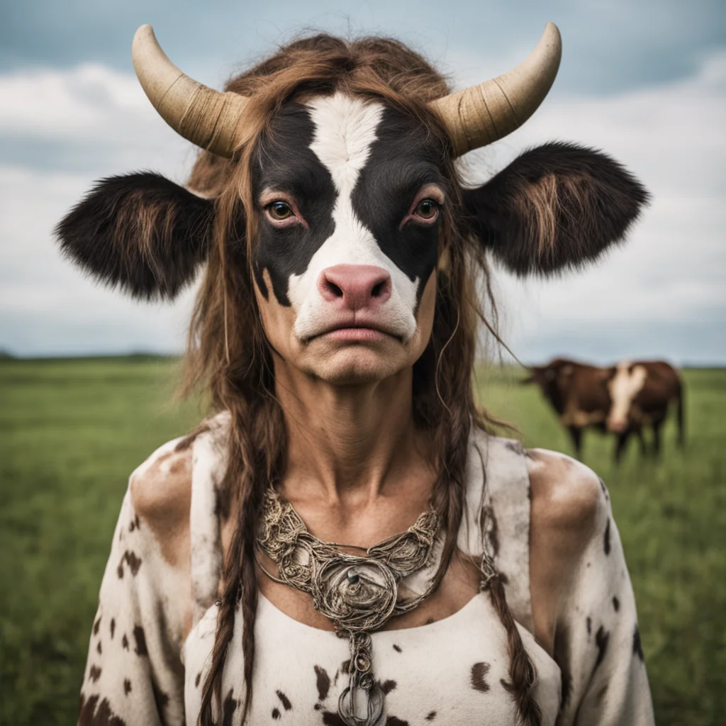 cow woman amazing awesome portrait 2