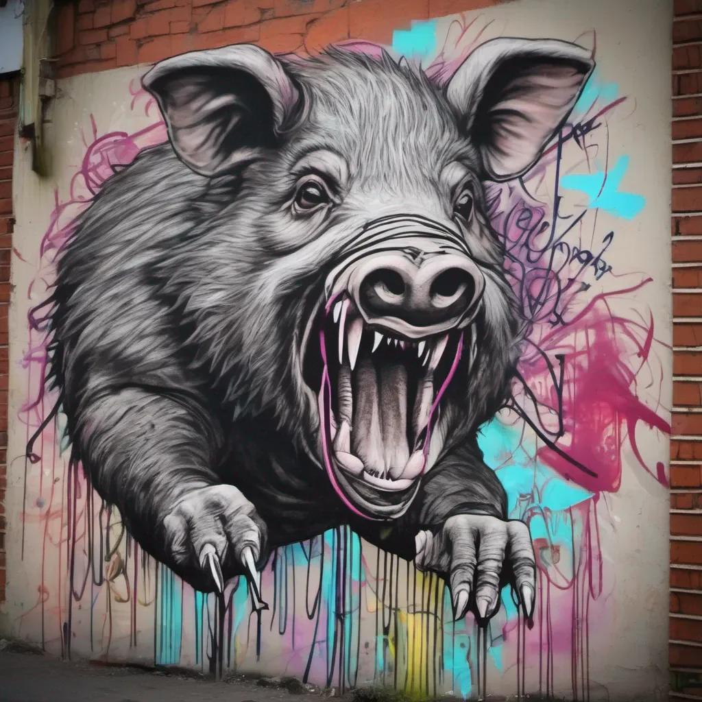 aicrea un graffity a rotulador donde ponga la palabra boar confident engaging wow artstation art 3