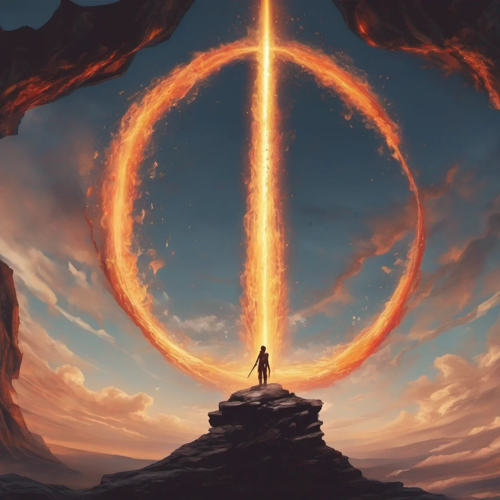 aicrear una espada de fuego con un portal que muestre el cielo amazing awesome portrait 2