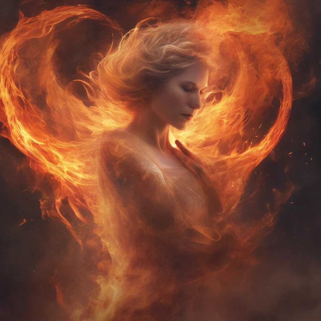 create a book cover featuring an ethereal female form made of fire amazing awesome portrait 2