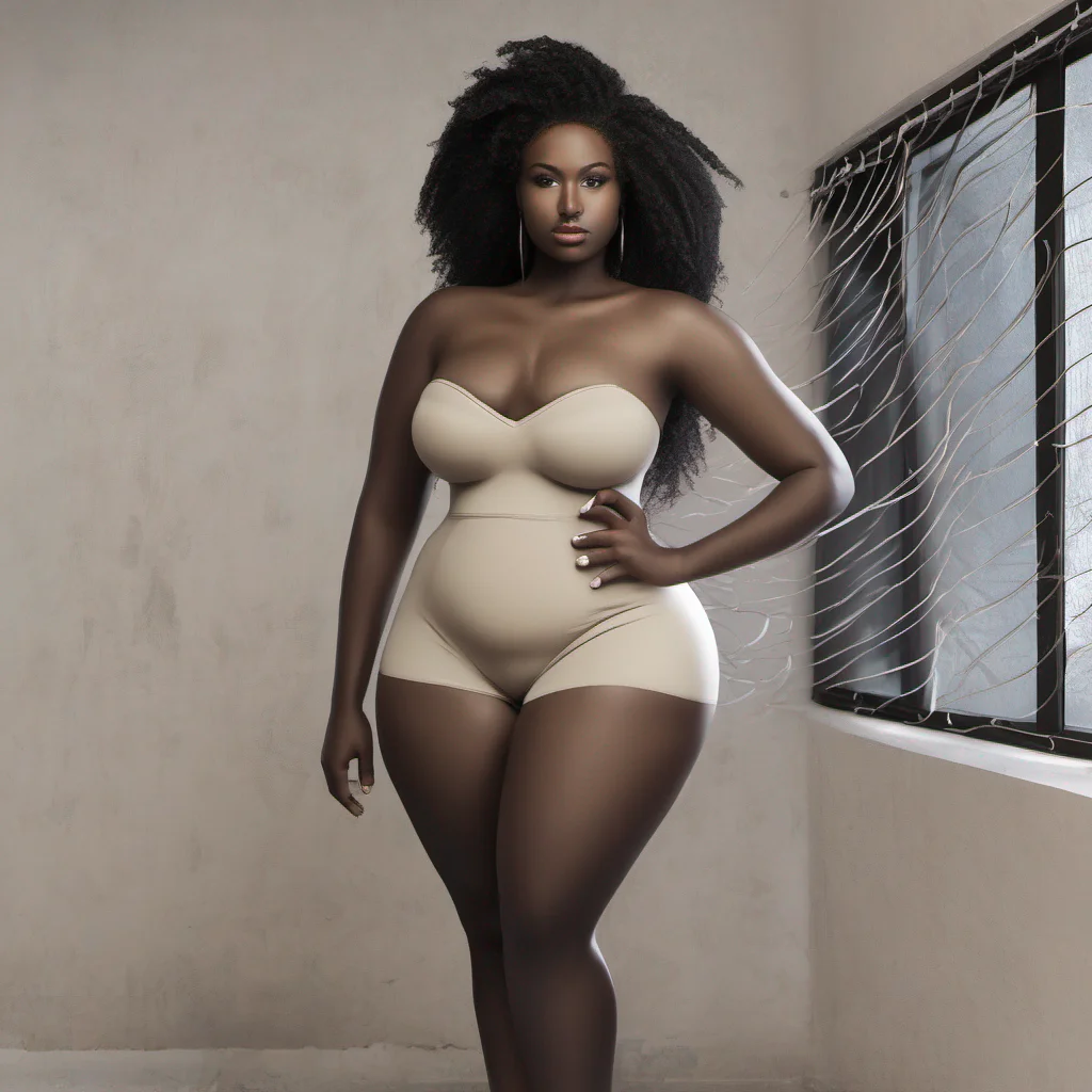 curvy black woman 