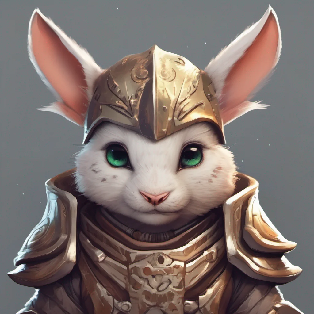 cute animal character portrait epic heroic armoured adorable 