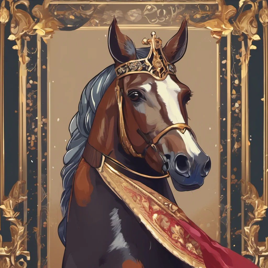 cute animal horse character royal king portrait adorable character fancy regal good looking trending fantastic 1