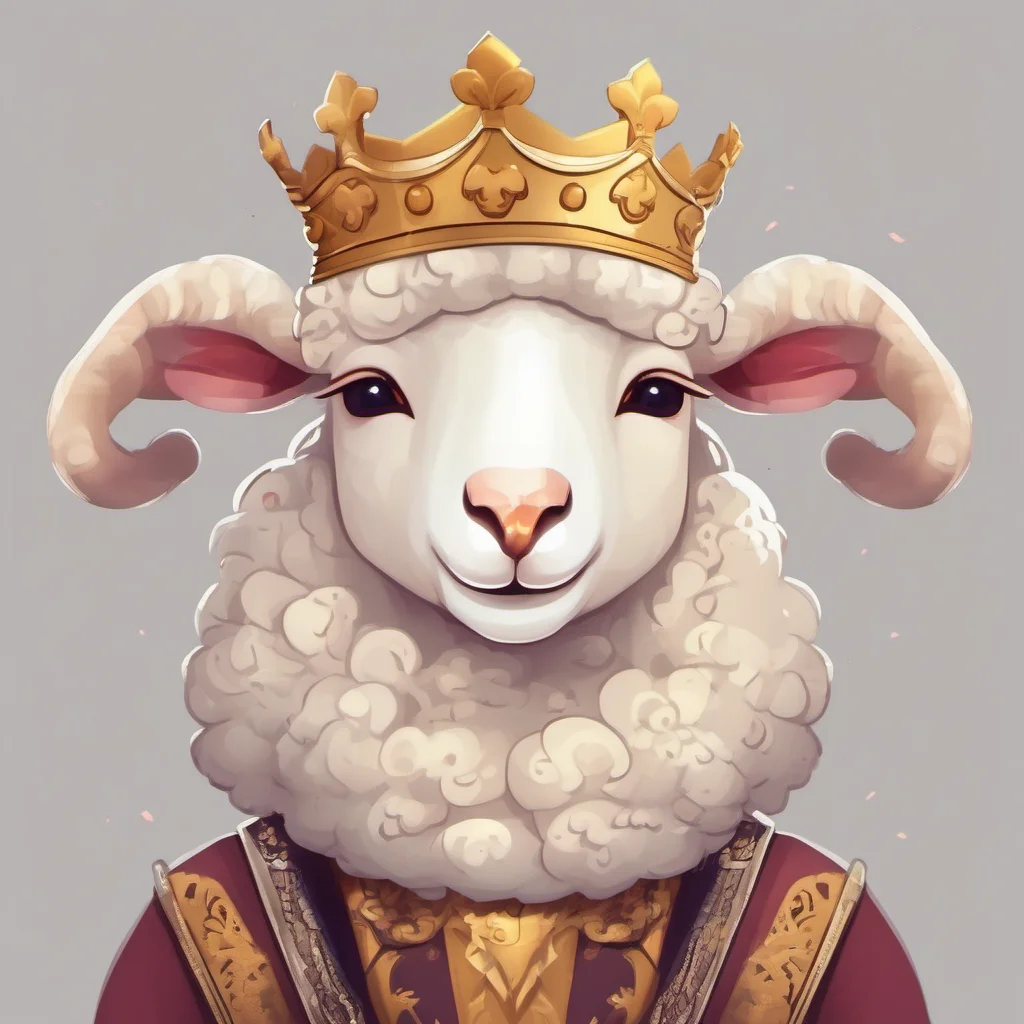 cute animal sheep character royal king portrait adorable character fancy regal amazing awesome portrait 2
