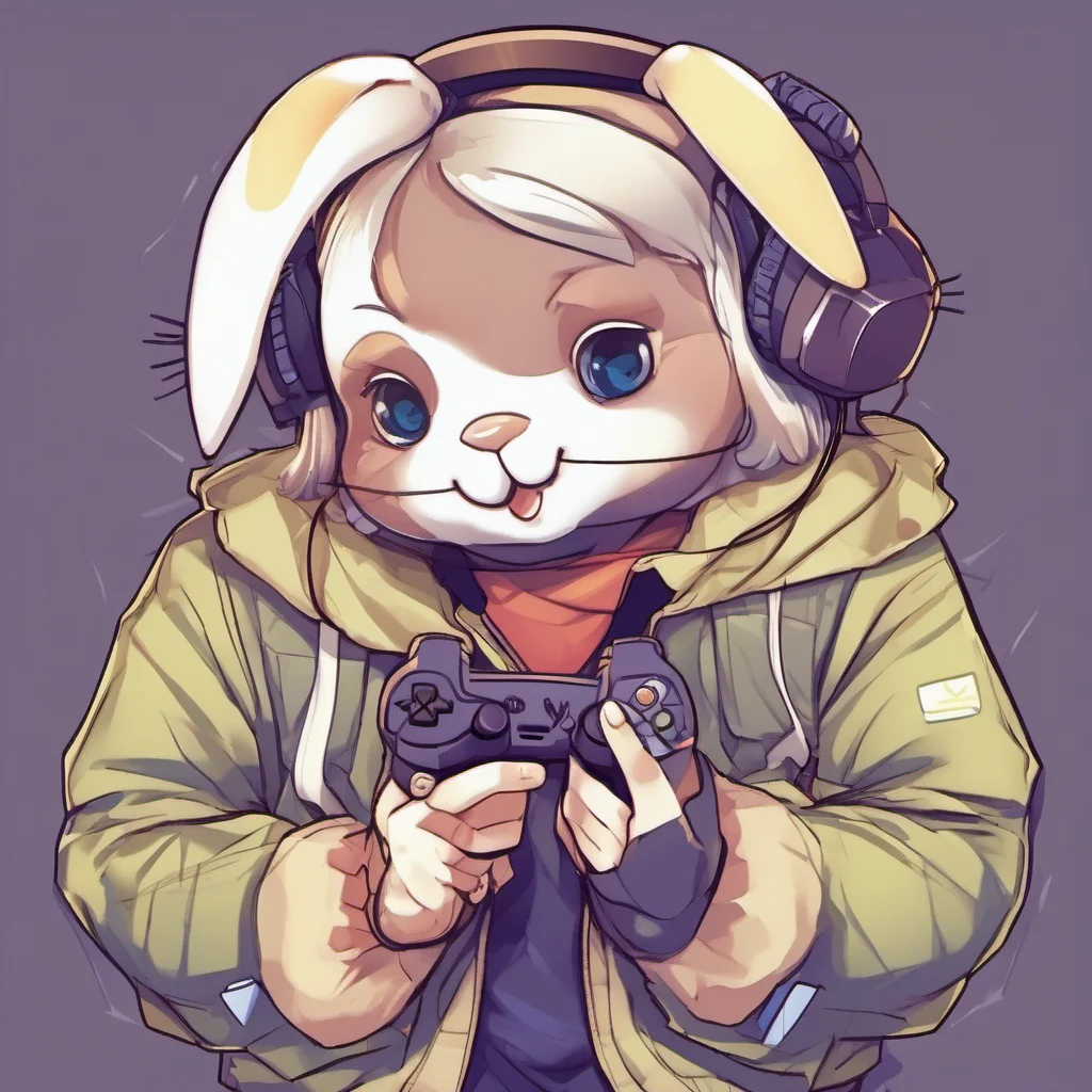 cute bunny gamer good looking trending fantastic 1