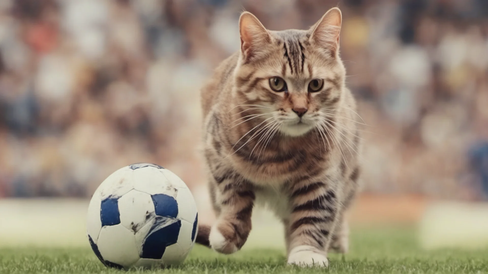 cute cat playing football with messi good looking trending fantastic 1 wide