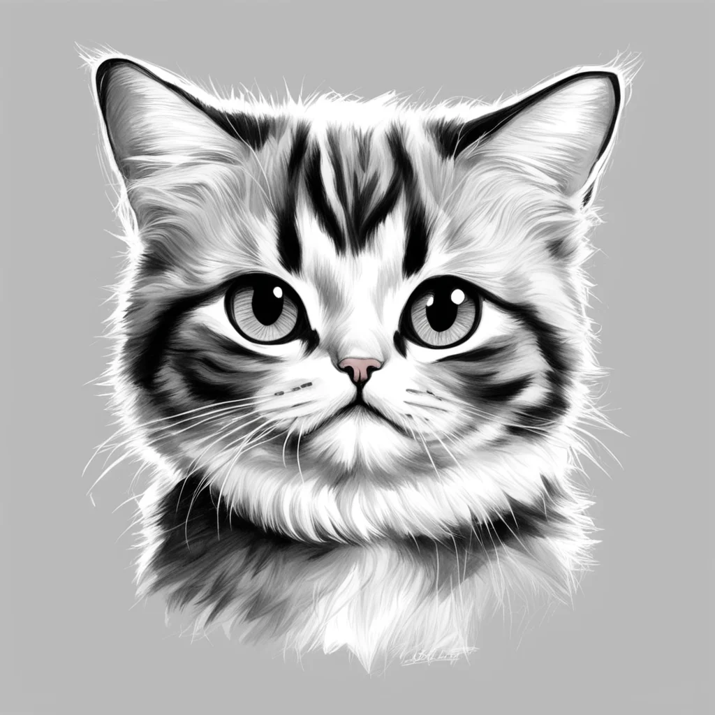 cute cat sketch amazing awesome portrait 2