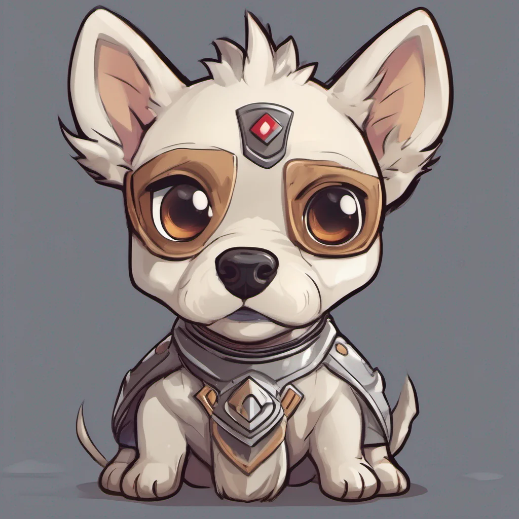 cute dog  character portrait epic heroic armoured adorable  confident engaging wow artstation art 3