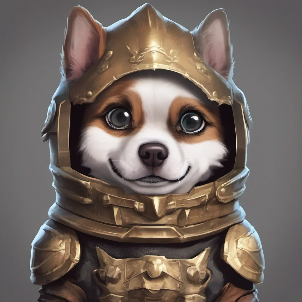 aicute dog puppy eyes character portrait epic heroic armoured adorable  amazing awesome portrait 2