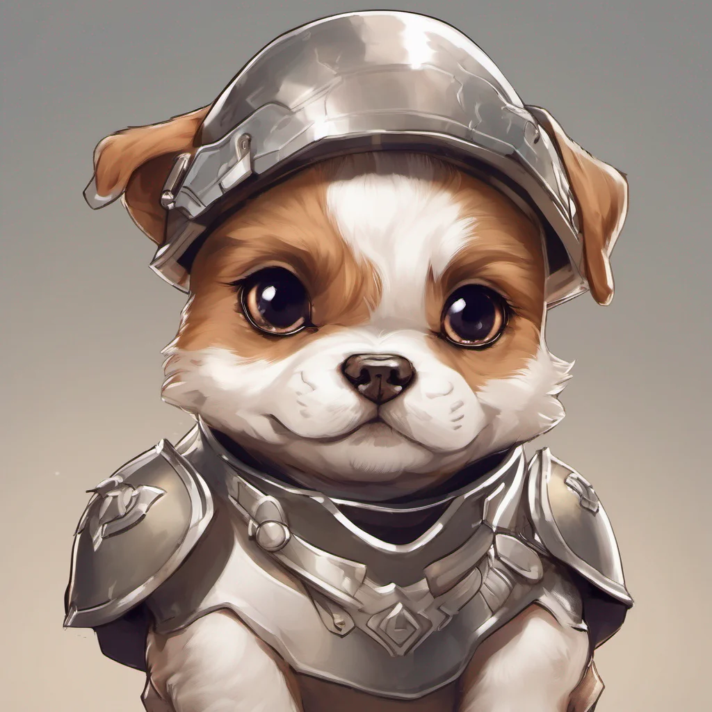 aicute dog puppy eyes character portrait epic heroic armoured adorable  good looking trending fantastic 1