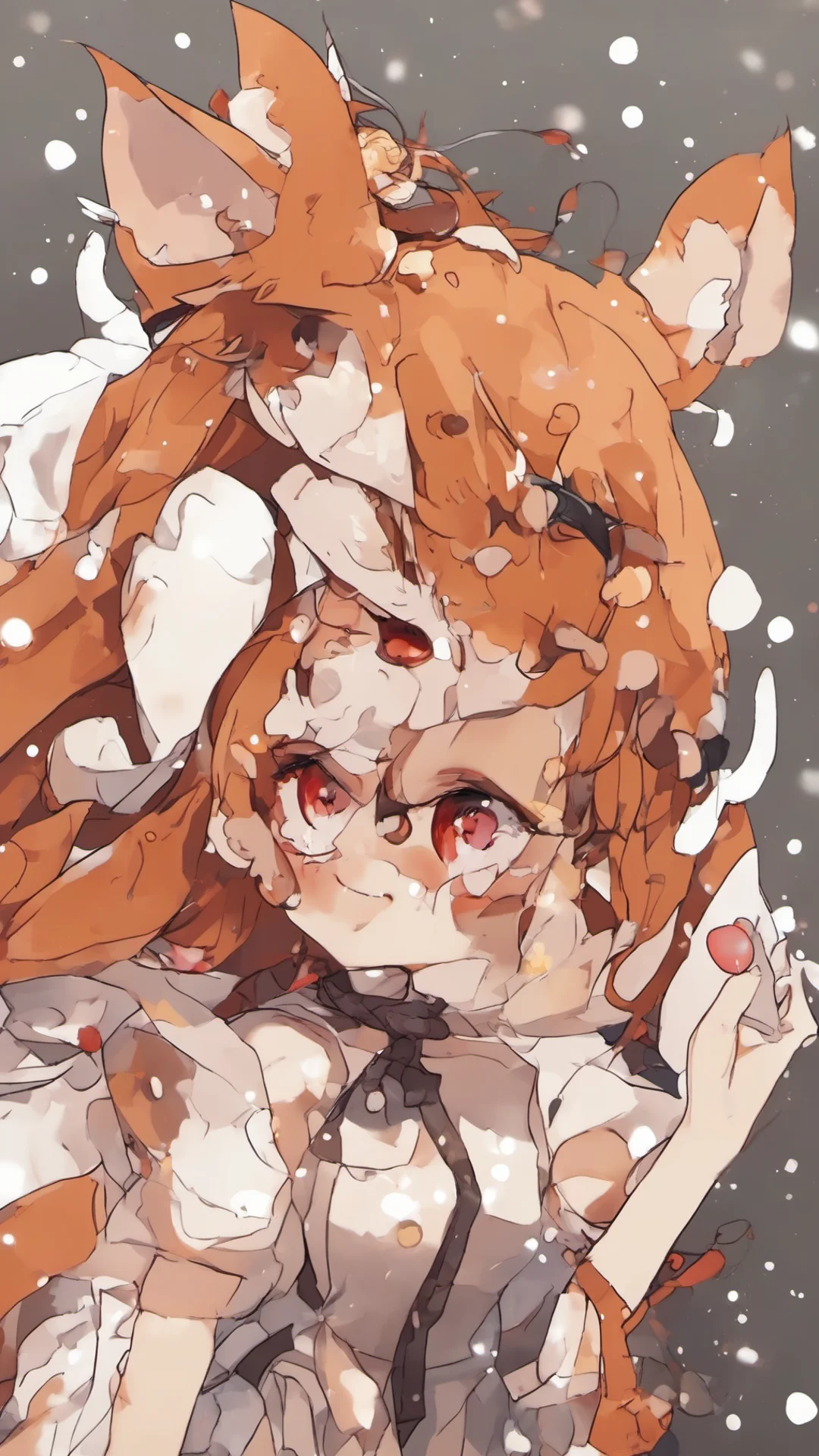 cute freckled kitsune smiling confident engaging wow artstation art 3 tall