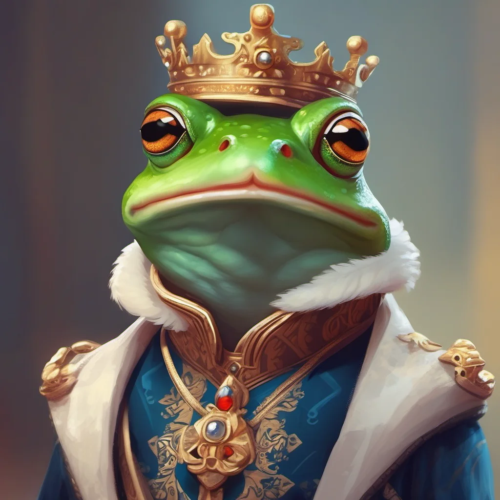 cute frog character royal king portrait adorable character fancy regal amazing awesome portrait 2