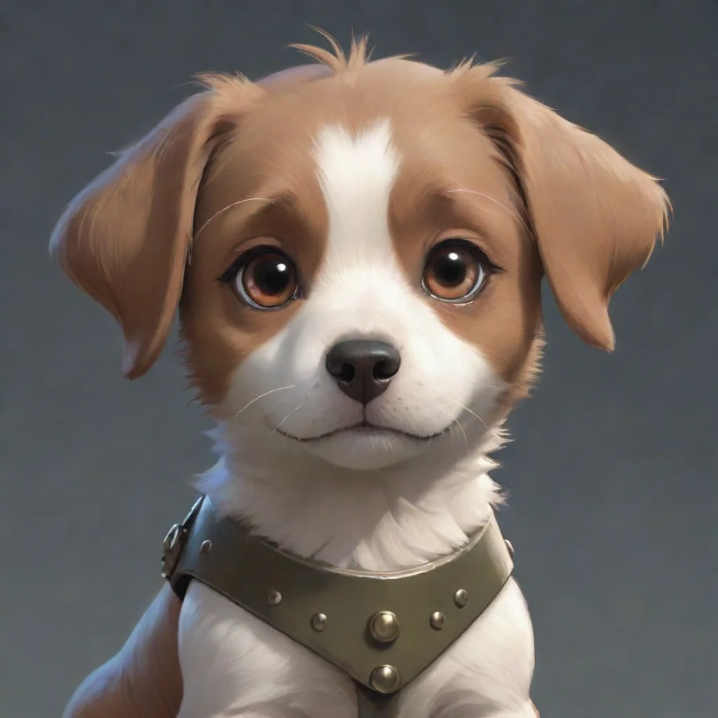 cute puppy dog armoured artstation hd aesthetic ghibli anime fantastic portrait aww quality 