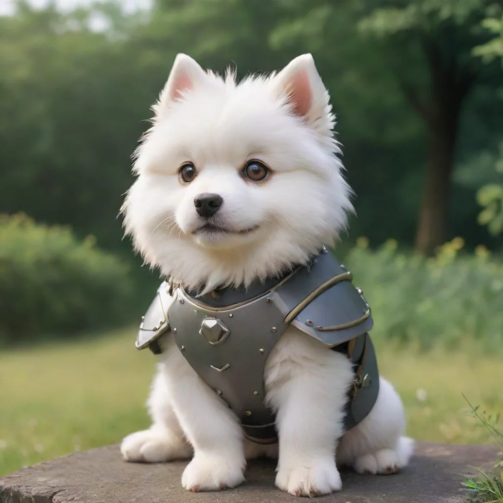 cute puppy dog armoured hd aesthetic ghibli anime fantastic portrait best quality 