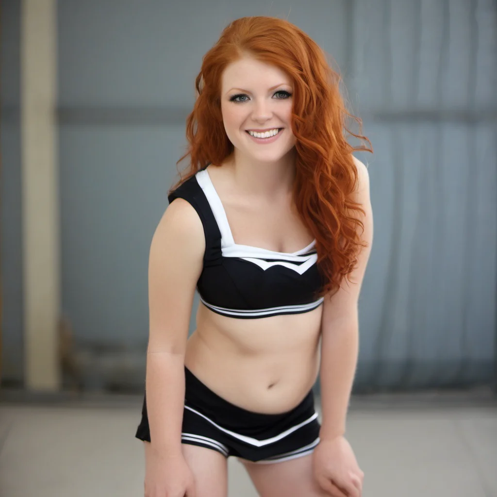 cute redheaded cheerleader showing off her cute panties good looking trending fantastic 1