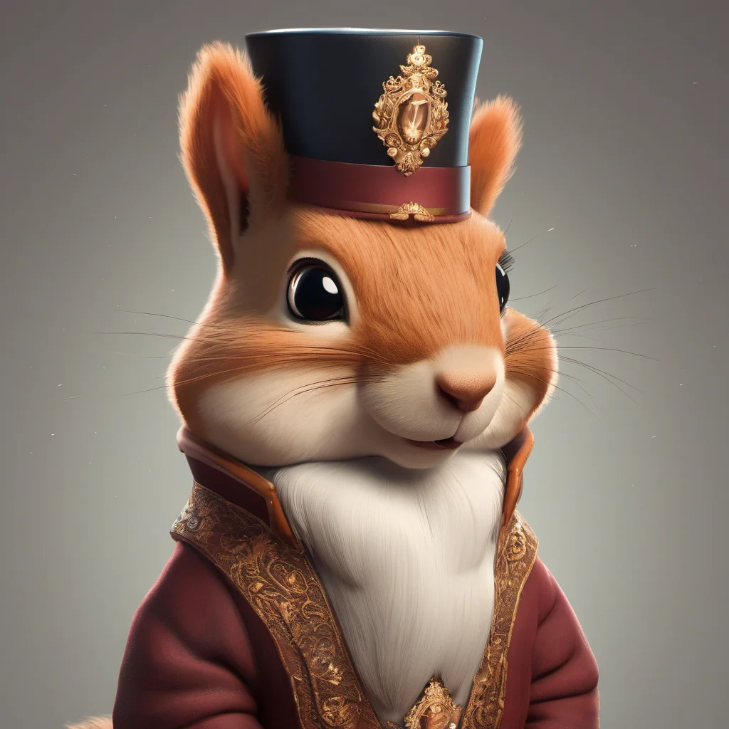 cute squirrel character royal king portrait adorable character fancy regal amazing awesome portrait 2