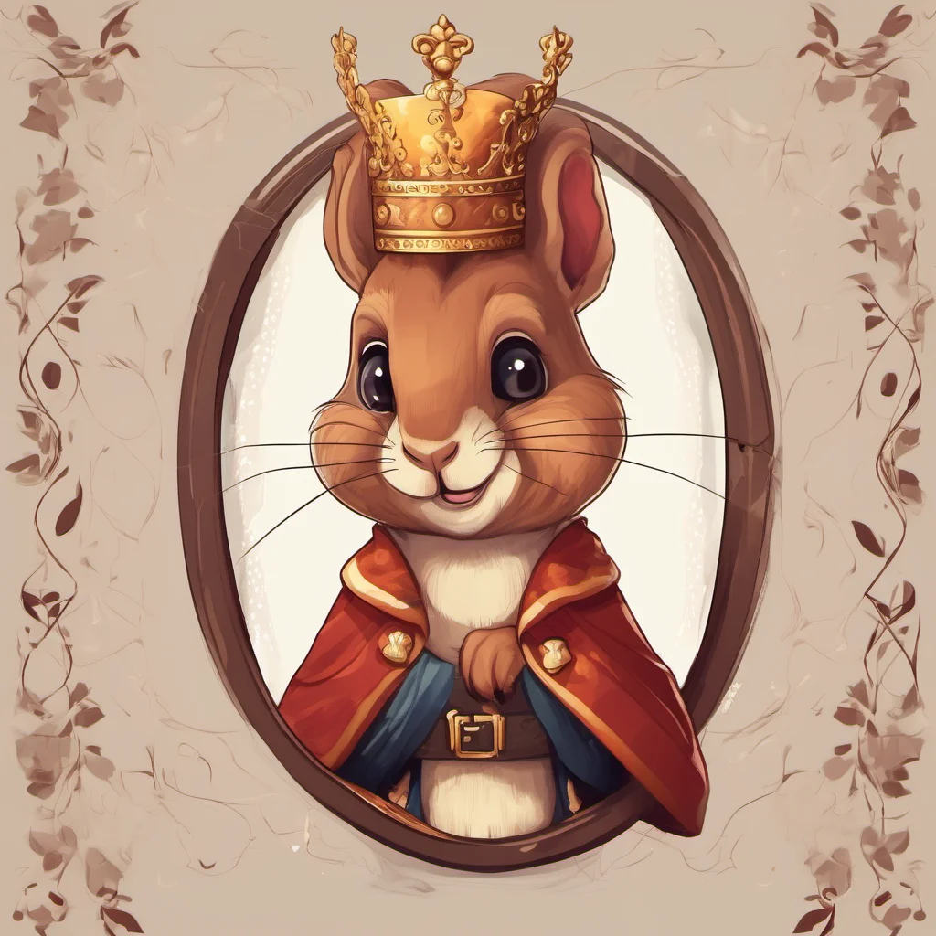 cute squirrel character royal king portrait adorable character fancy regal good looking trending fantastic 1