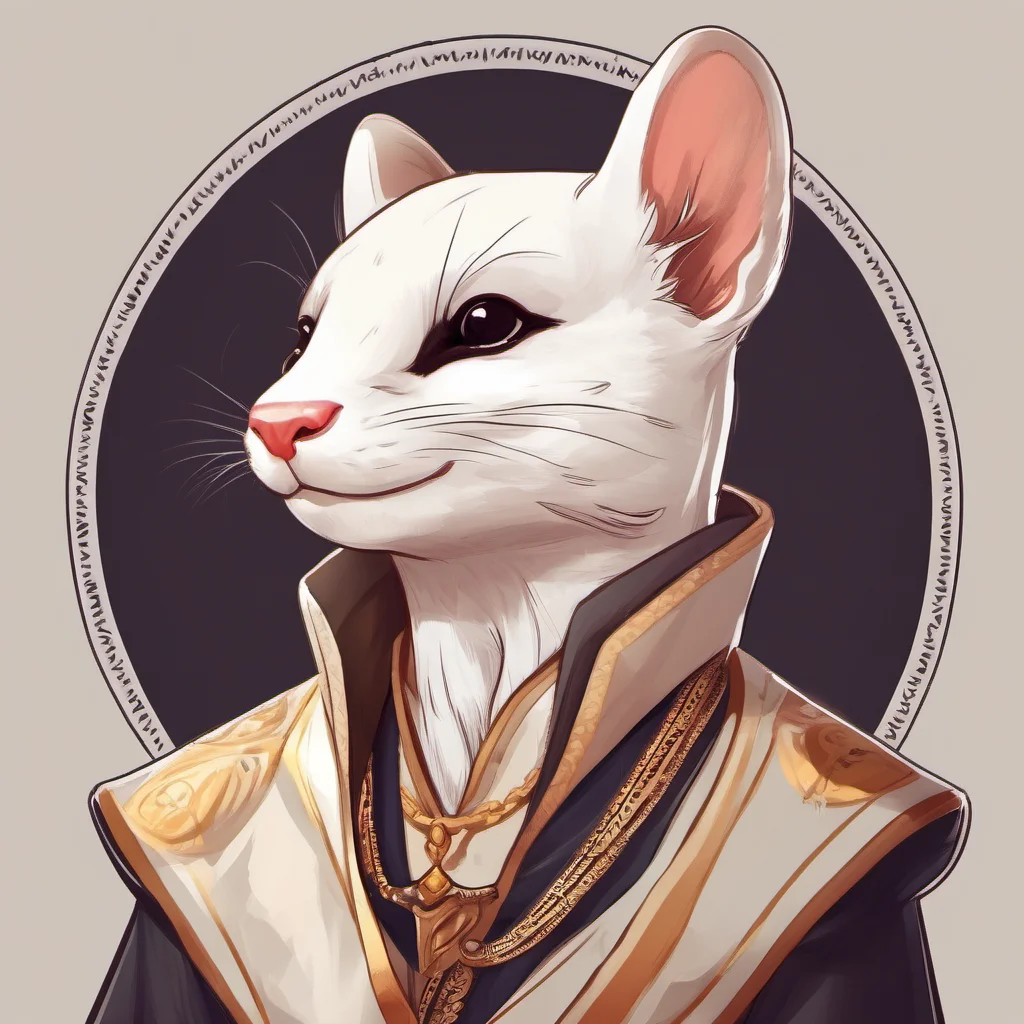 aicute stoat character royal king portrait adorable character fancy regal amazing awesome portrait 2