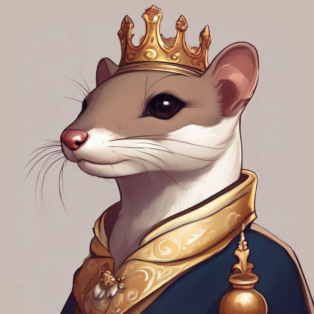 cute stoat character royal king portrait adorable character fancy regal good looking trending fantastic 1