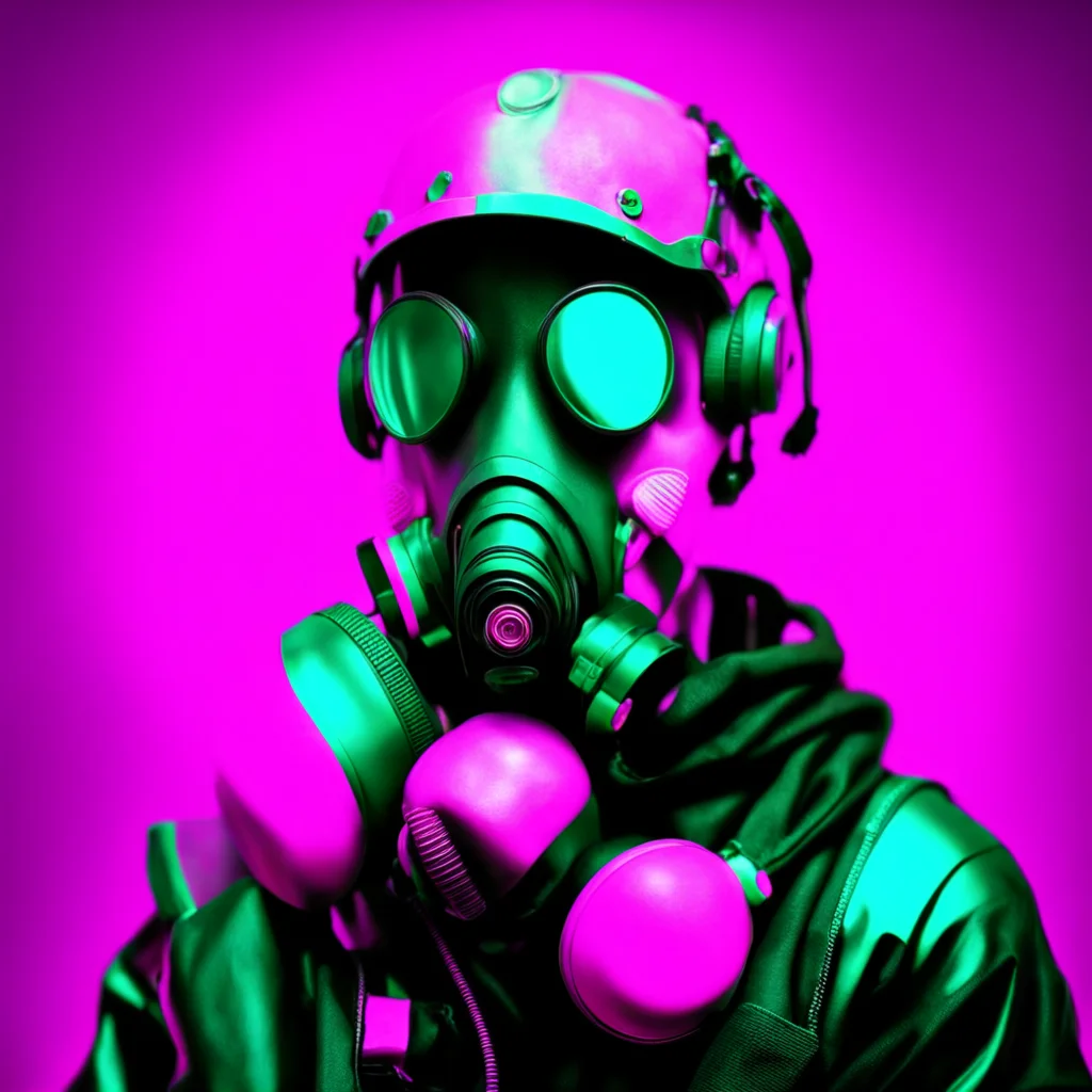 aicyberpunk%2C gas mask%2C neon blue and pink