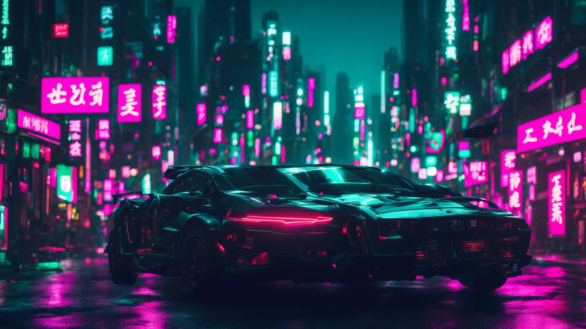cyberpunk car in the nights of japan 1920x1080 resolution amazing awesome portrait 2 wide
