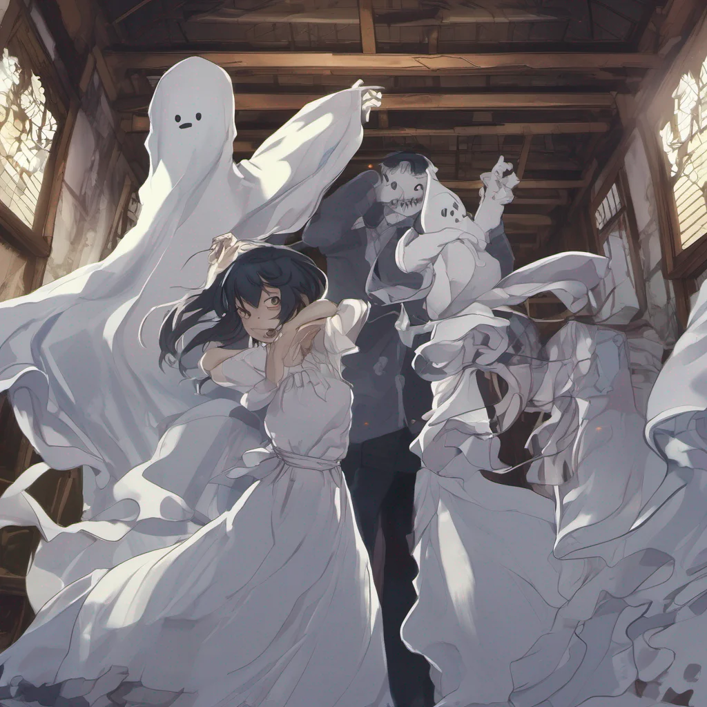 aidancing ghosts%2C anime%2C portrait%2C ghost house background amazing awesome portrait 2