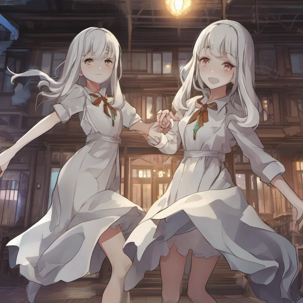 aidancing ghosts%2C anime%2C portrait%2C ghost house background confident engaging wow artstation art 3