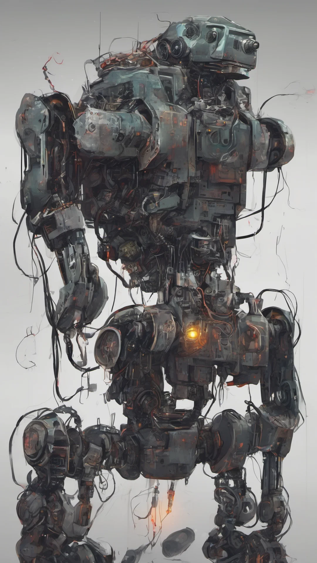 aidangerous robot%2C cyberpunk style tall