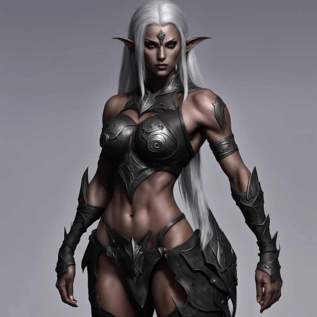 dark elf high fantasy muscular female