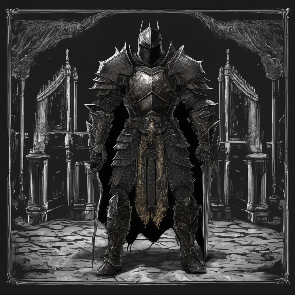 dark knight black armor black night background dark souls confident engaging wow artstation art 3