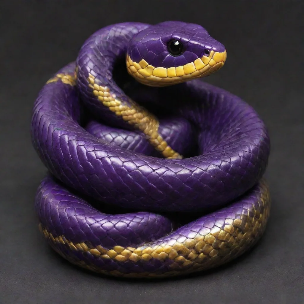 dark purple and gold snake
