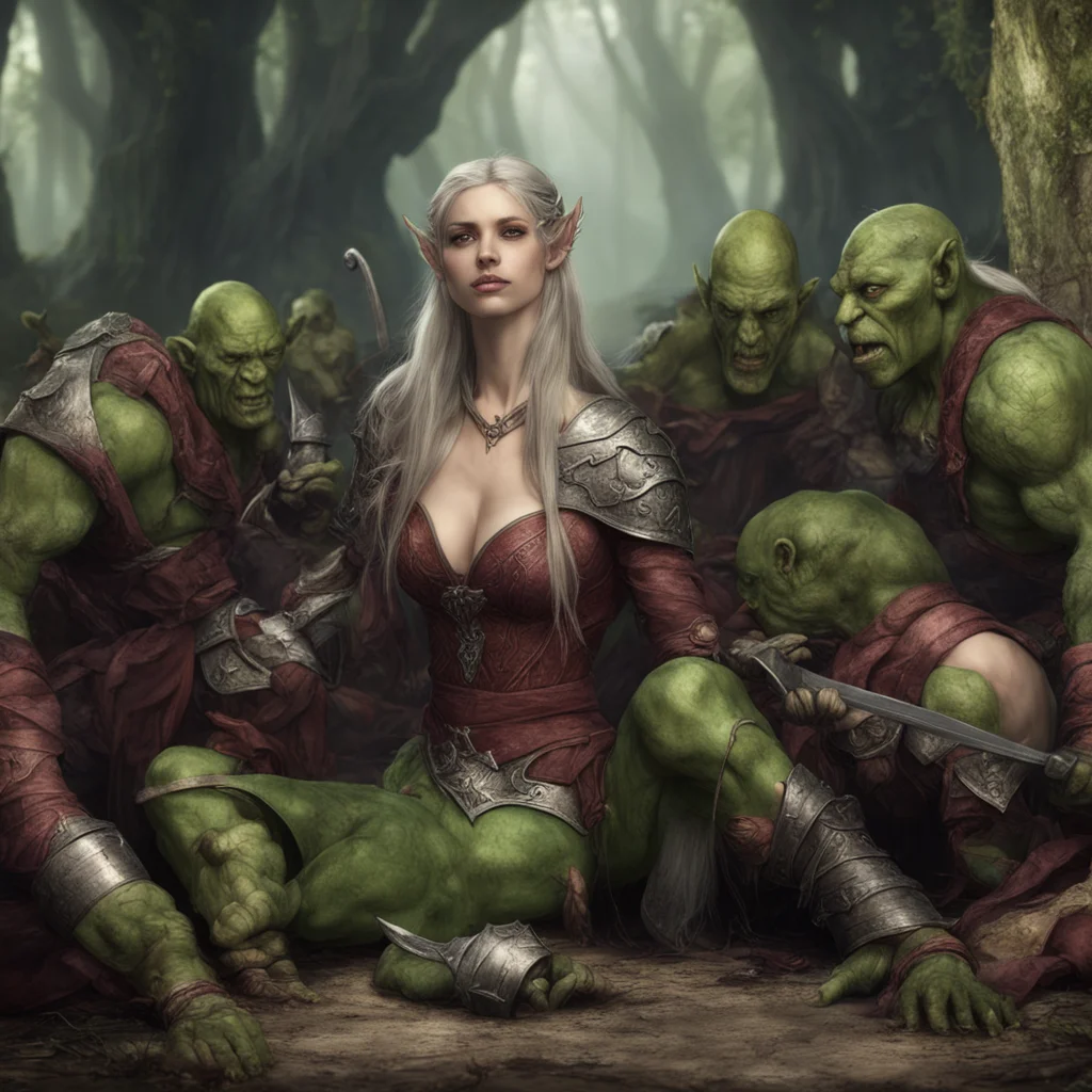 defeated noble elven lady tied by orcs good looking trending fantastic 1