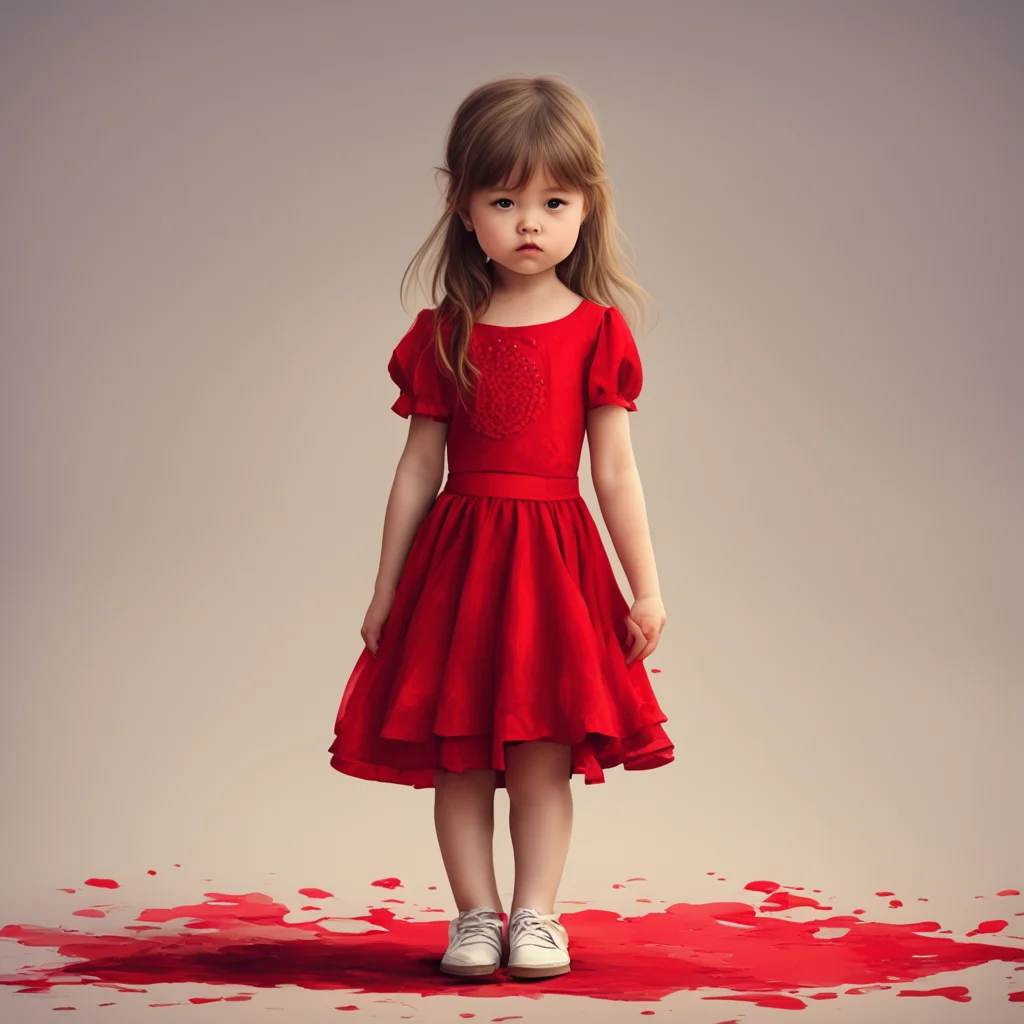 aidigital art%2C little girl%2C red dress 