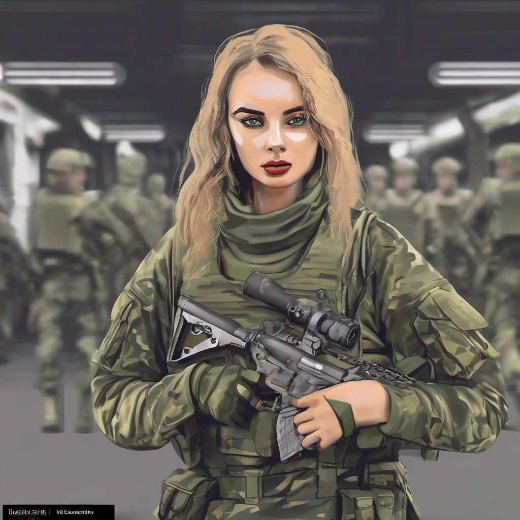 aidigital art army girl amazing awesome portrait 2