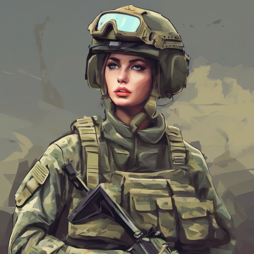 digital art army girl